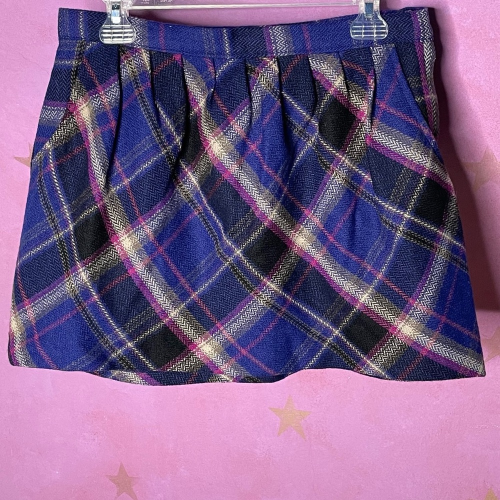 Old Navy Plaid Wool Pleated Alt Taylor Swift Mean Girls Y2K Skirt Size 6